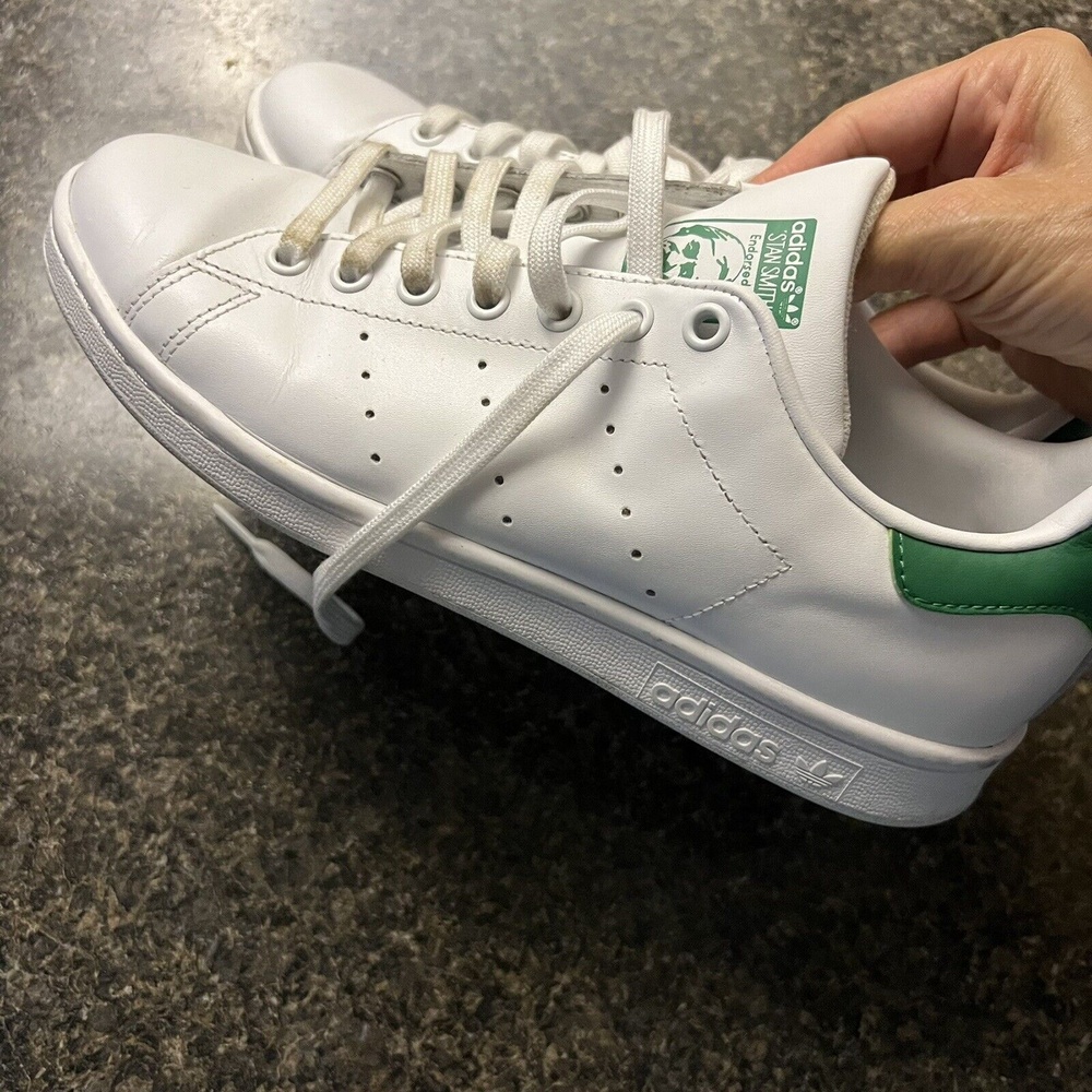 Sold Adidas Originals mens Stan Smith FX 5502 White/Green Mens 8/41.3  5/19 - Picture 6 of 8